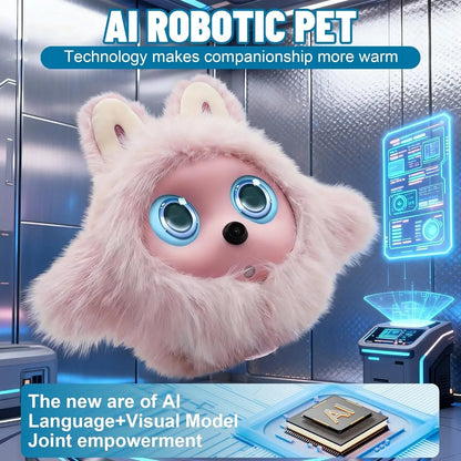 AI Smart Robotic Pet Cute Emotional Companion Robot Voice Conversation Touch Sensing LCD Screen Chatgpt Deepseek AI Model