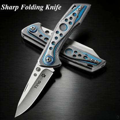 Multi-functional Folding Knife Outdoor Adventure Stainless steel Cutting Knife Pocket Knife Camping Knife High Hardness Small Kn