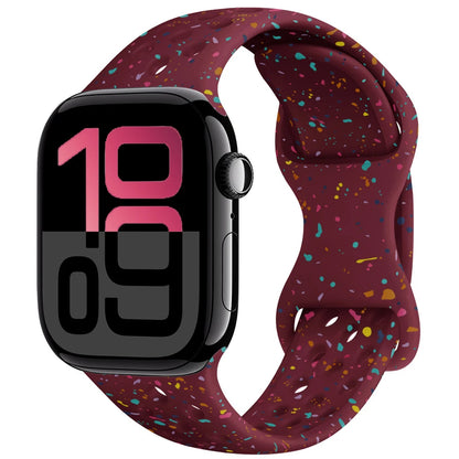 Silicone Strap For Apple Watch 11 10 9 8 7 46mm 45mm 42mm 41mm Ultra 3/2 49mm Breathable Bracelet Wristband iWatch 6 5 4 SE 44mm