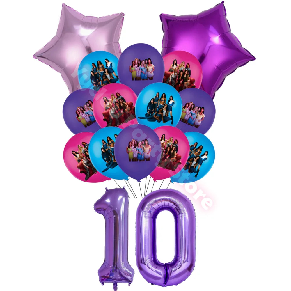 Idol K&Katseye Birthday Party Favors Bracelet Sticker Keychain Kpop Girl Balloons Party Decoration Fans Gifts Baby Shower Suppli