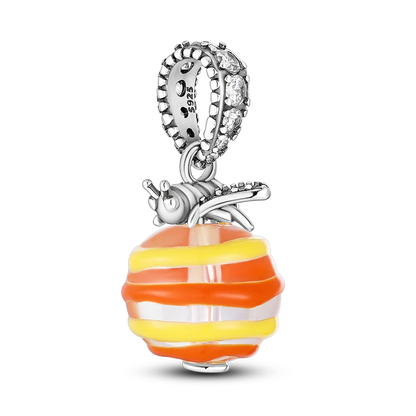925 Sterling Silver Fashion Bee Honey Jar Sunflower Autumn Series