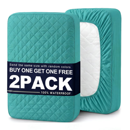 2Pcs,Buy One Selected Color Get One Random Free Quilted Waterproof Mattress Cover, Comfortable Stain & Wrinkle Resistant