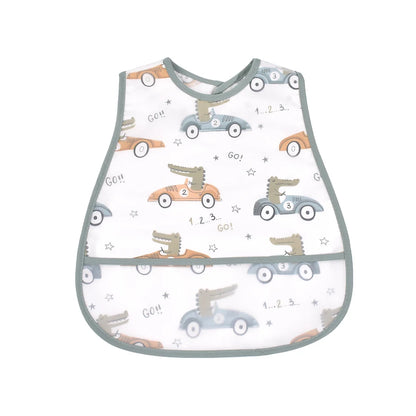 2023New Cartoon Pattern EVA Waterproof Pocket Lunch Feeding Bibs Adjustable Baby Bibs Cute Children Baby Apron Kids Burp Cloths