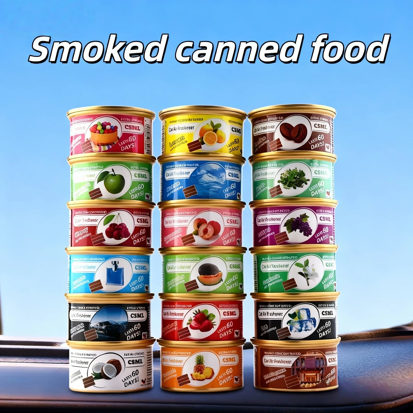 Car Air Freshener Bubble Gum Scent Perfume Canned Wood Block LongLasting Strong Aroma Auto Home Closet Deodorizer