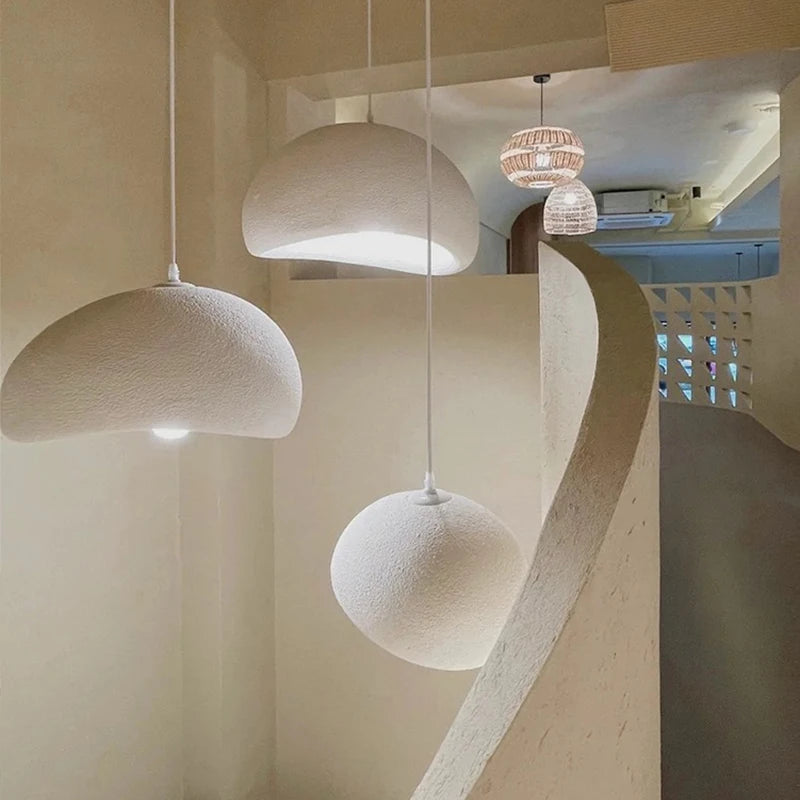 Nordic Wabi Sabi Ceiling Chandelier Modern Dining Table Pendant Lights E27 Home Decor Bedroom Living Room Loft Bar Hanging Lamps