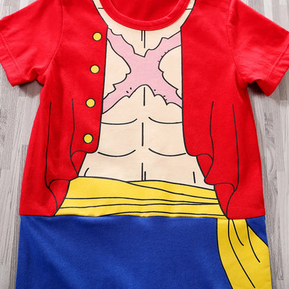 Cartoon 100% Cotton Short Sleeve Newborn Baby Boy Onesie Round Neck Comfortable Soft Trendy New Style Cute and Cool Summer Baby