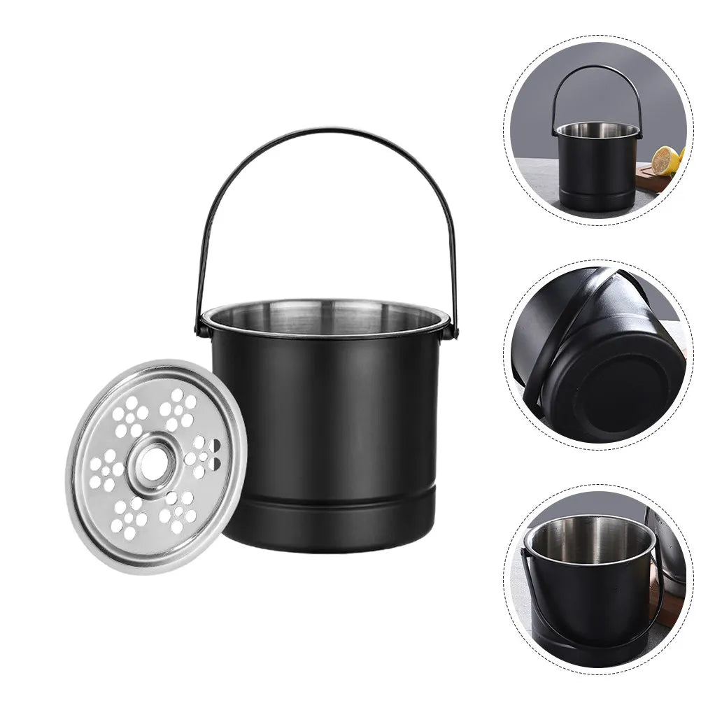 Stainless Steel Ice Cube Bucket Thickened Metal Wine Beer Cooler Bar Supply Party Wine Holder Ktv Juice Bottle Holder