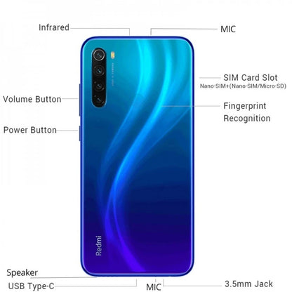 Xiaomi Redmi Note 8 6GB 128GB Global Firmware Smartphone with Phone Case Original Android Phone 4000mAh Battery Quad Cmaera