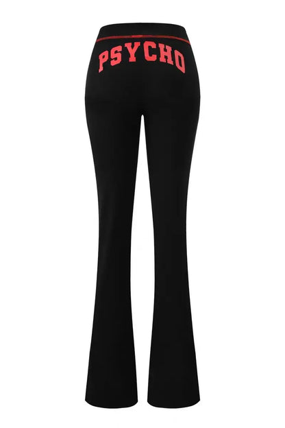 gia slim fit letter printed open thread design hooded zipper short jacket pants set