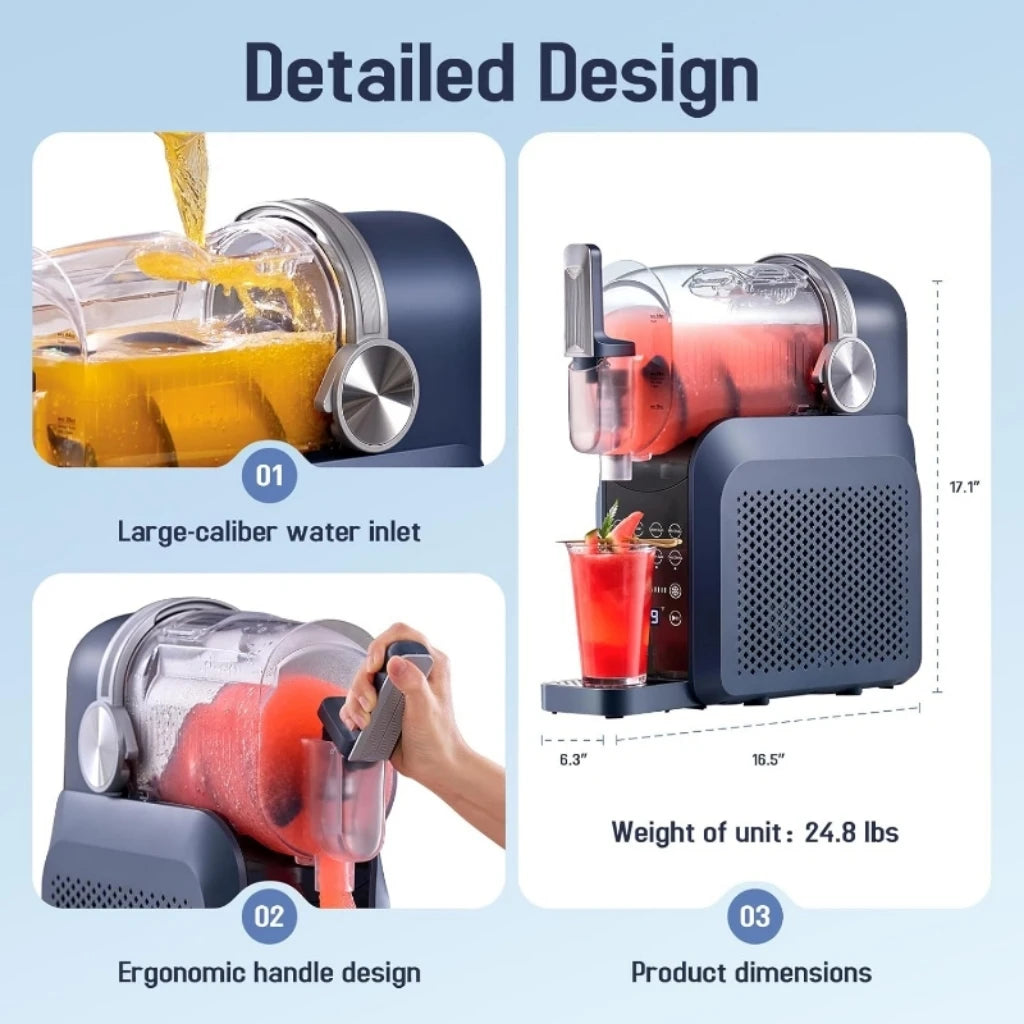 Slushie Machine   7-in-1 Slushie Machine with No Ice Needed   Countertop Slushy Maker for Home