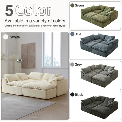 Modern Modular Sectional Sofa Cloud Couch Oversized Deep Seat Comfy Sofa for Living Room Furniture with Removable Cushions