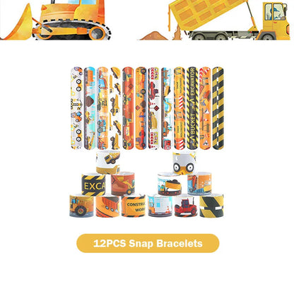 Happy Construction Birthday Party Decorations Set Plates Cup Tablecloth Gift Bags Banner Stickers Cake Decoration Party Supplies
