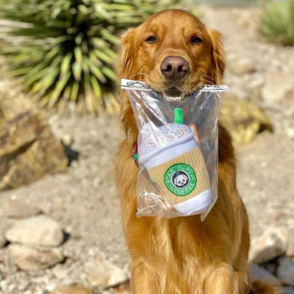 Chewing and Squeaking Dog Toys Pet Dogs and Cats Plush Coffee Cups Durable Interactive Pet Teeth Grinding Toys Dog Accessories