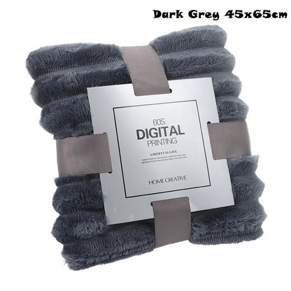 New Double Sided Warm Blanket Skin-Friendly Warm Conditioning Quilt Ultra Soft Solid Color Striped Blankets