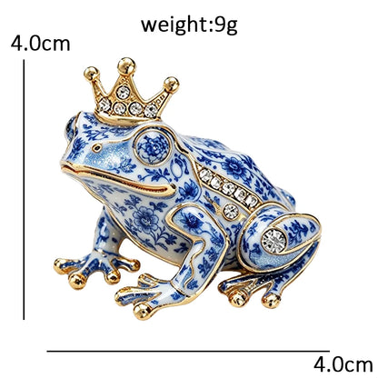 Wuli&baby Blue-and -White Porcelain Collection Animal Brooches For Women Unisex Goat Cat Butterfly Birds Party Office Brooch Pin
