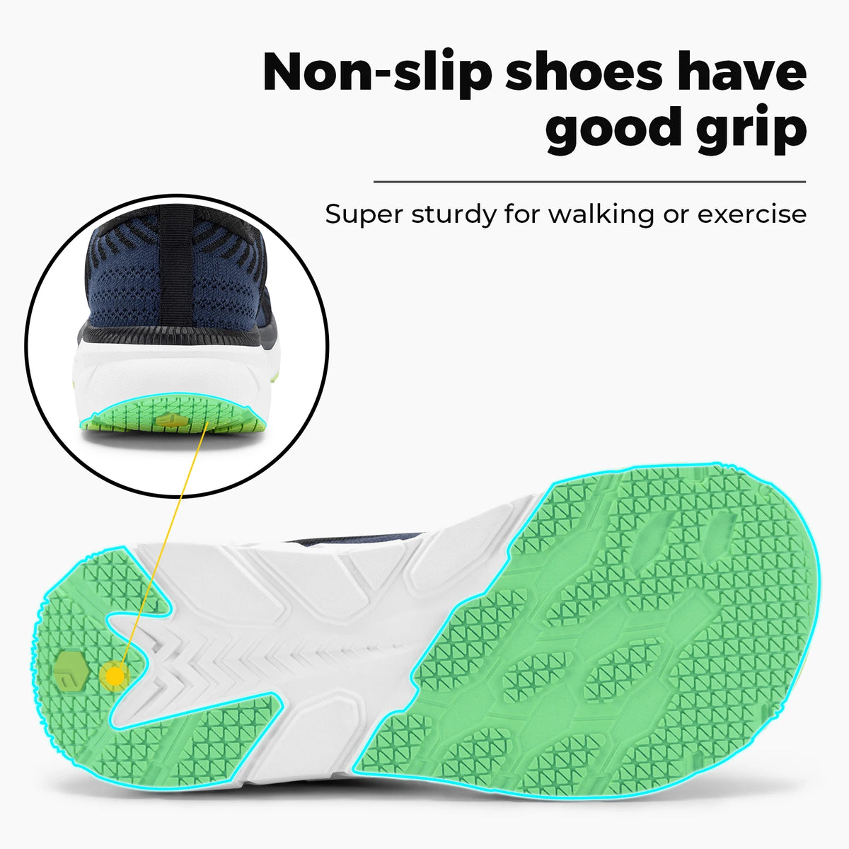 Men’s FlowCore Wide-Fit Walking Shoes | Breathable Lightweight Mesh | Daily Walks, Travel & Casual Wear