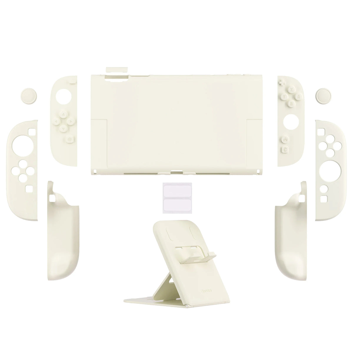 PlayVital Solid Color Protective Case for Nintendo Switch 2, Anti-Scratches Hard Shell Dockable Grip Cover with  Foldable Stand