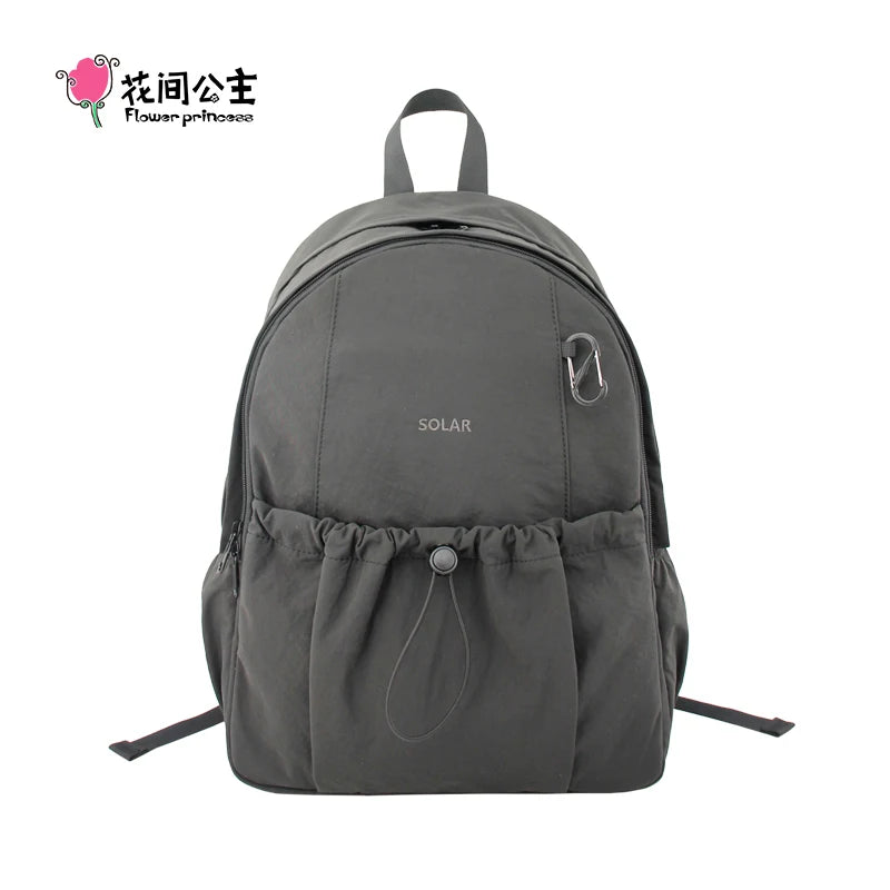 Flower Princess Solar 2025 New Original Women's Backpacks Commuting Travel School Simple Backpack Female Bag for Woman Back Pack