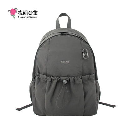 Flower Princess Solar 2025 New Original Women's Backpacks Commuting Travel School Simple Backpack Female Bag for Woman Back Pack