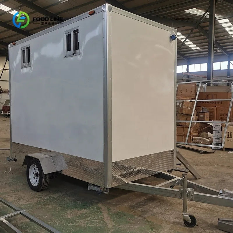 Outdoor Luxury Shower and Toilet Cabin with Mobile Bathroom Facilities for Camping and Events Restroom Trailer