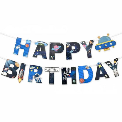 Planet Astronaut Birthday Party Decoration Paper Cup Plate Napkin Balloon Tablecloth  For Kids Baby Shower Party Supplies Gifts