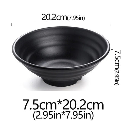 Frosted Melamine Ramen Bowl Imitation Porcelain Large Noodle High Temperature Resistance Bowl Salad Soup Bowl Fast FoodTableware