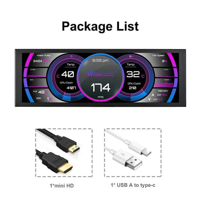 11.3/7.84/8.8 Inch Portable Monitor Long Stretched Strip Display 1920x440 IPS LCD Screen for Raspberry Pi AIDA64 PC Laptop