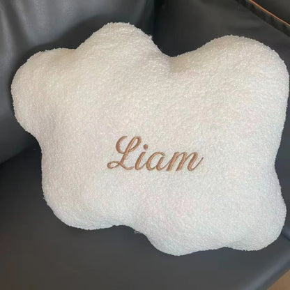 Personalized Name Lambswool Baby Pillow Cloud Shape Home Decor Sofa Decorative Cushion Throw Pillow Car Seat Chair Bed Couch