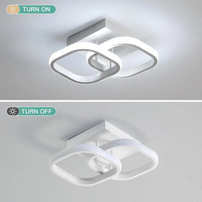 Modern LED Ceiling Lights Square Aisle Lamps Small Corridor Ceiling Fixtures for Hallway Kitchen Bedroom Stair Living Room Study