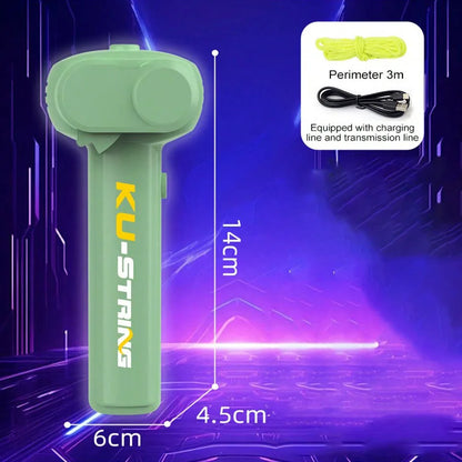 Auto Retract Spider Silk Wrist Launcher, Luminous String Shooter USB Charging Cosplay Toy