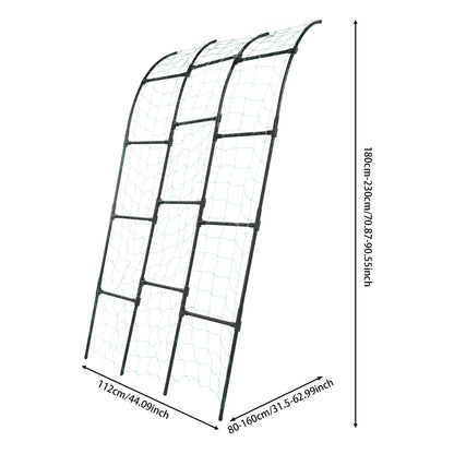 Garden Arch Trellis 82.7in Tall, Climbing Plant Support 35.4x31.5in, Steel Arbor for Cucumber Grape Vine Tomato