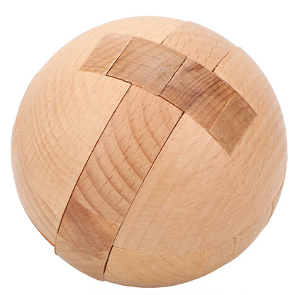 Wooden Children Intelligent Puzzle Ball Lock Building Block Educational Toy