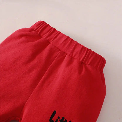 2025 Spring Autumn Infant Toddler Letters Print Hooded Solid Color Two-piece Suit 0-24M Baby Boys Bodysuits+Long Pants Set