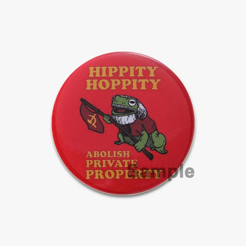 32/44/58mm Creative Round Animal Letter  Pins Cartoon Character Funny Quotes Brooch Badge Punk Jewelry Gift For kids or Firends
