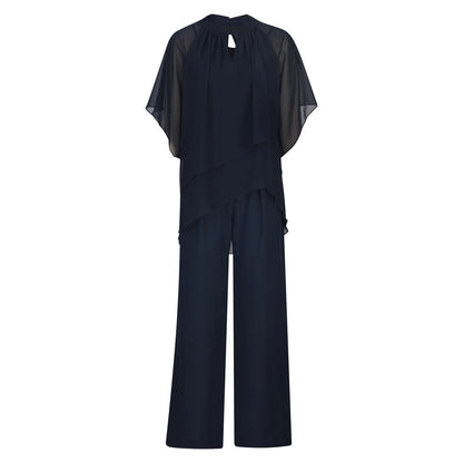Spring Summer Women's 2-piece Set Ruffled Pullover Shirt Straight Pants Office Luxury Commuting Fashion Simple Irregular Sets