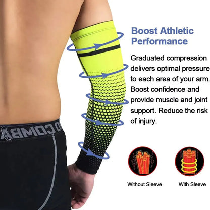 1/3Pairs Unisex Cycling Running Sports Sleeve Arm Cooling Sleeves UV Sun Protection Cuff Cover Protective Elastic Arm Sleeves
