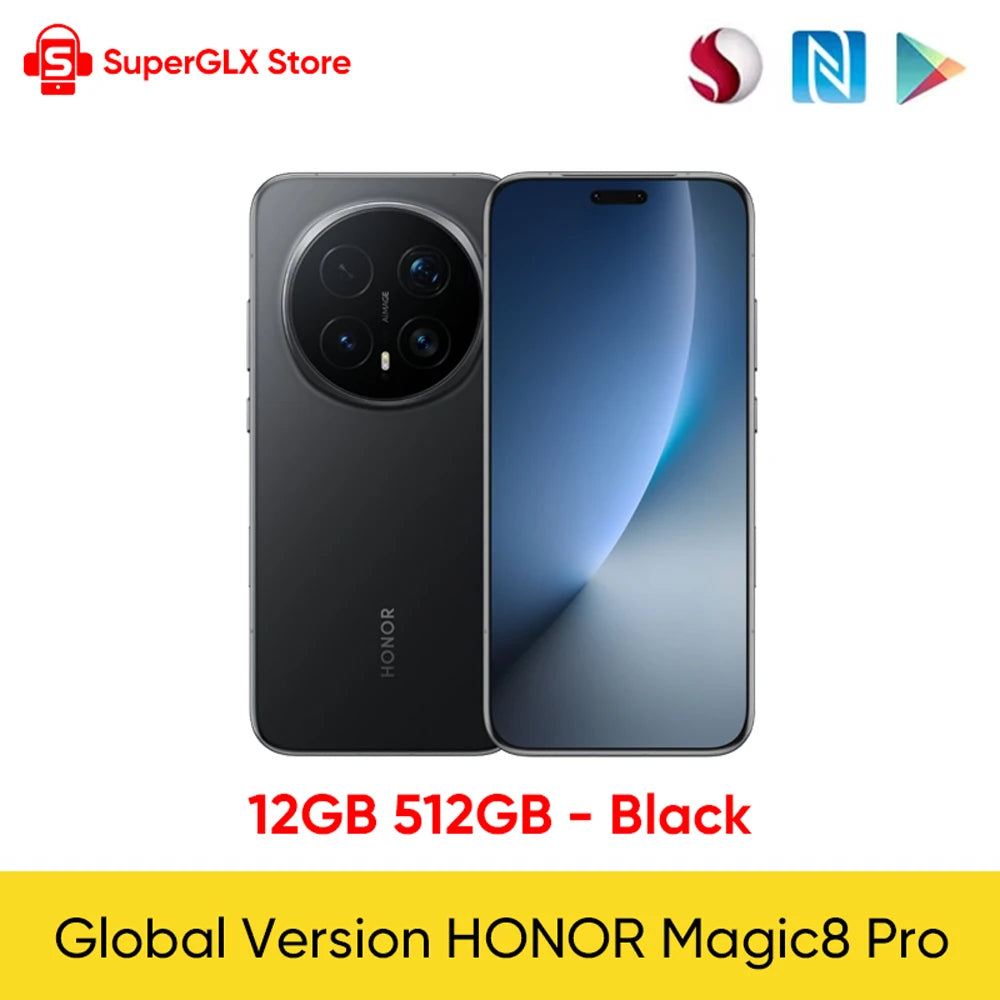 HONOR Magic8 Pro Global Version 5G Smartphone Magic 8 Pro Snapdragon 8 Elite Gen 5 6.71'' 120Hz OLED Display 100W Fast Charge