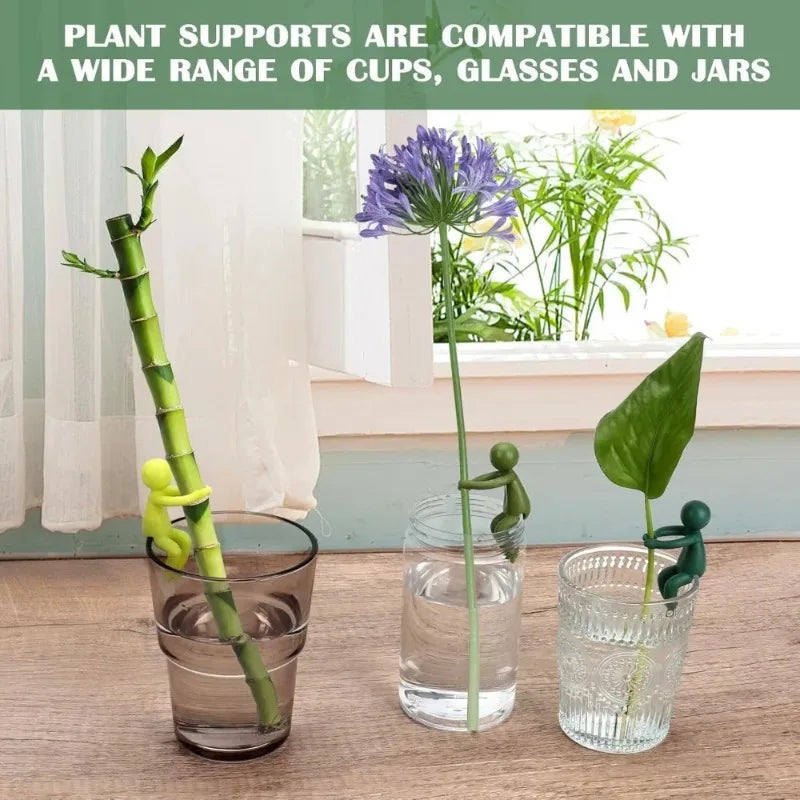 3pcs Plant Figurine Support Frame Cute Plant Stand Plastic Greenhouse Layout Fixed Rod Indoor Flower Plant Vine Climbing Bracket