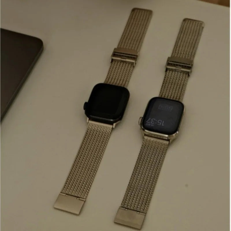 Stainless Steel Metal Strap For Apple Watch 46mm 42mm 44mm 40mm 45mm 38/41/49mm For iWatch Series 11 10 9 8 7 6 5 4 SE Ultra3/2