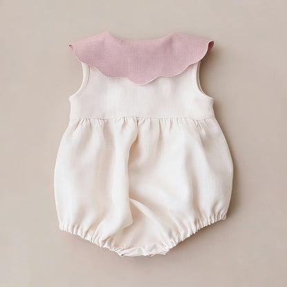 0-2Y Baby Girls Clothes Cotton Linen Sleeveless Infant Girl Rompers Embroidered Summer Birthday Party Photo Shoot Baby Outfit