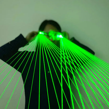 Multi-line Laser Glasses Rave Futuristic Soldier Glasses with LED Light Glowing Wire Space Robot Glasses Cyberpunk Laser Props