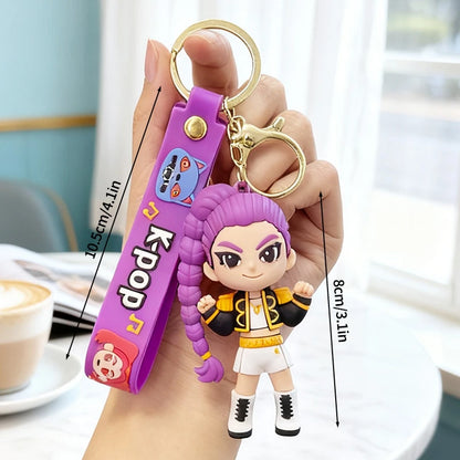Kpop Rumi Keychain Kpop Group Rumi Mira Zoey Anime Character Keychains Backpack Pendant Charms Keyring Party Favor Gifts