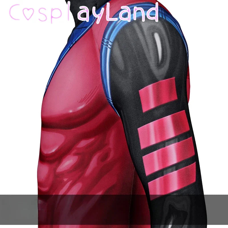 X Gambit Remy Cosplay Costume Man Battle Suit Leather Long Trench Jumpsuit Mask Set Superhero Halloween Carnival Outfits