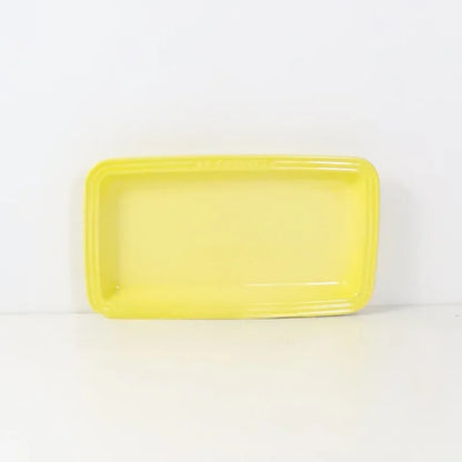 Le Creuset Rectangular Ceramic Plate Dim Sum Dessert Antipasto Dish Japanese Style Handmade Gradient Color Chinese Cuisine