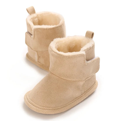 Winter Warm Snow Boots, Soft Sole Velcro Footwear, Baby Learning Walk Shoes for Newborn Infants 0-18M