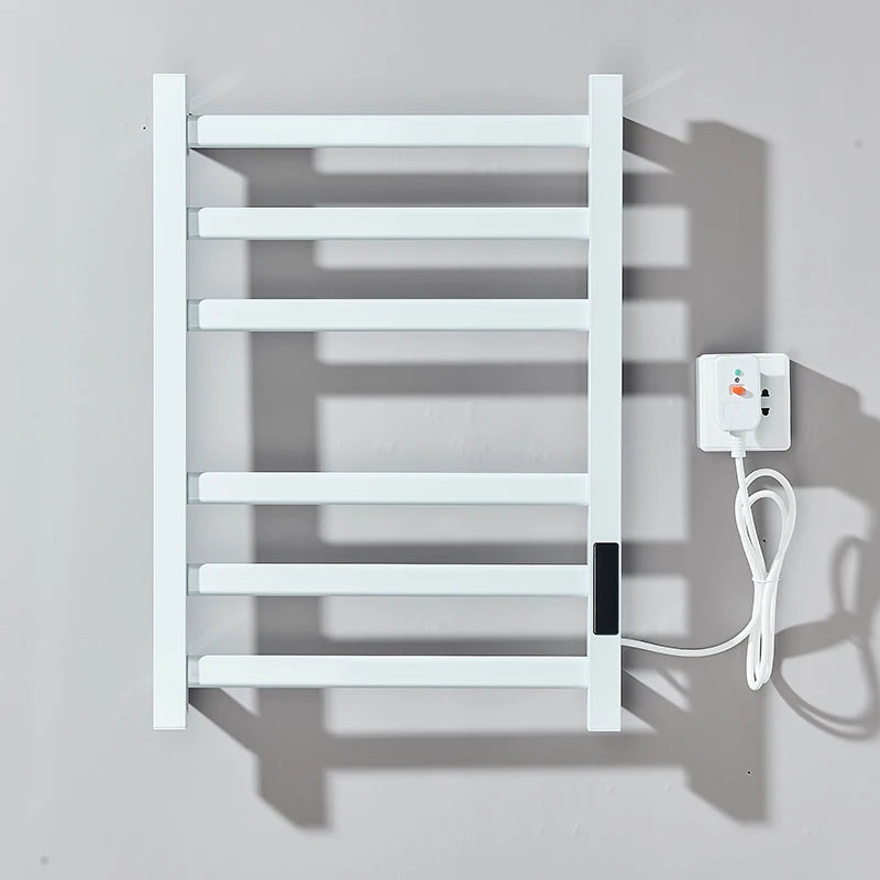 Black/White Electric Towel Rack With Digital Display Touch Temperature&Time Control Smart Heated Towel Rail Towel Warmer