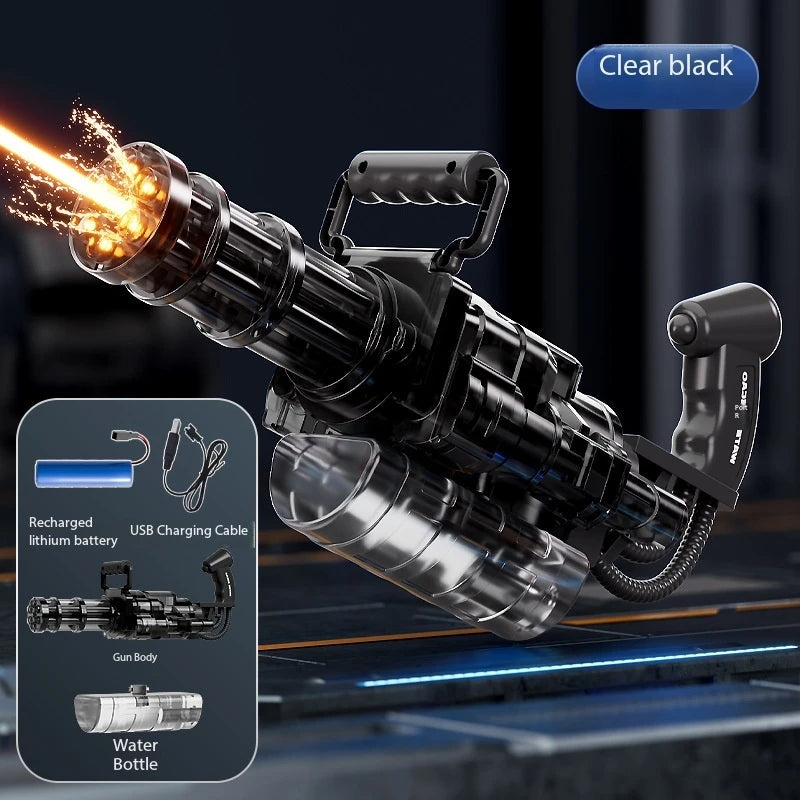 Children Simulated Firing Electric Water Gun Toy Gatling Automatic Continuous Shooting Water Pistol Summer Outdoor Toys for Kids