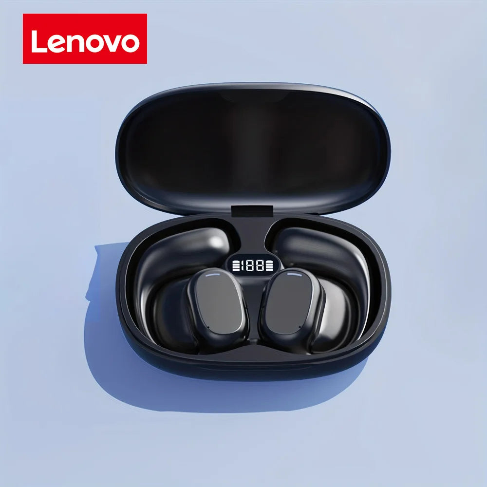 Original Lenovo Wireless Earbuds Bluetooth Bone Conduction Earphones Sports HiFi 9D Stereo TWS Touch Control Noise Cancel