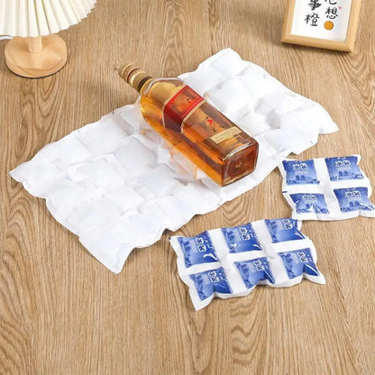 Reusable Gel Cooler Bag with 12 16 24 Grids for Food Can Wine Fresh Keeping for Outdoor Picnic Camping Storage
