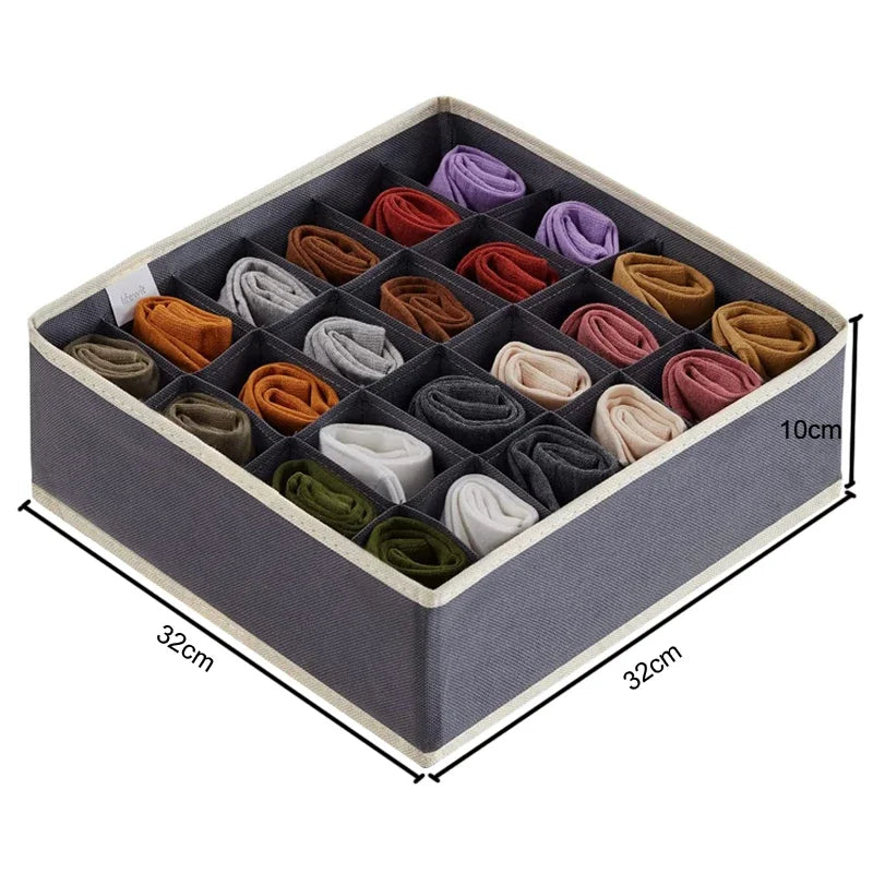 Sock Underwear Organizer Drawer Divider Foldable Closet Organizers Bins Cabinet Organization Storage Box for Socks Underwear Tie